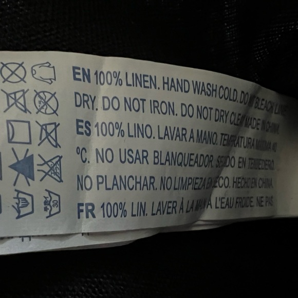 Forever 21 100% linen collared jacket with pocket in black. Size M - Picture 8 of 8